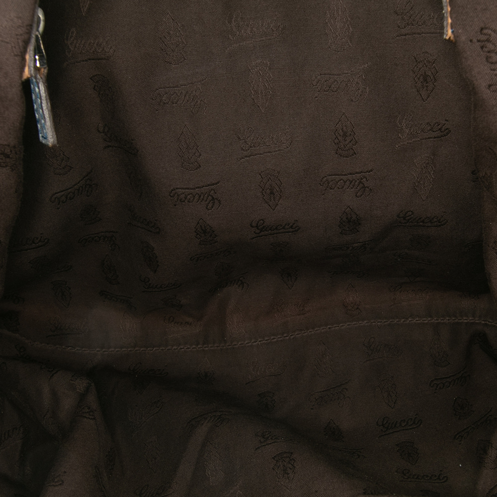 Pre-Loved Gucci Medium GG Canvas Bamboo Bar Tote - Picture 4 of 12